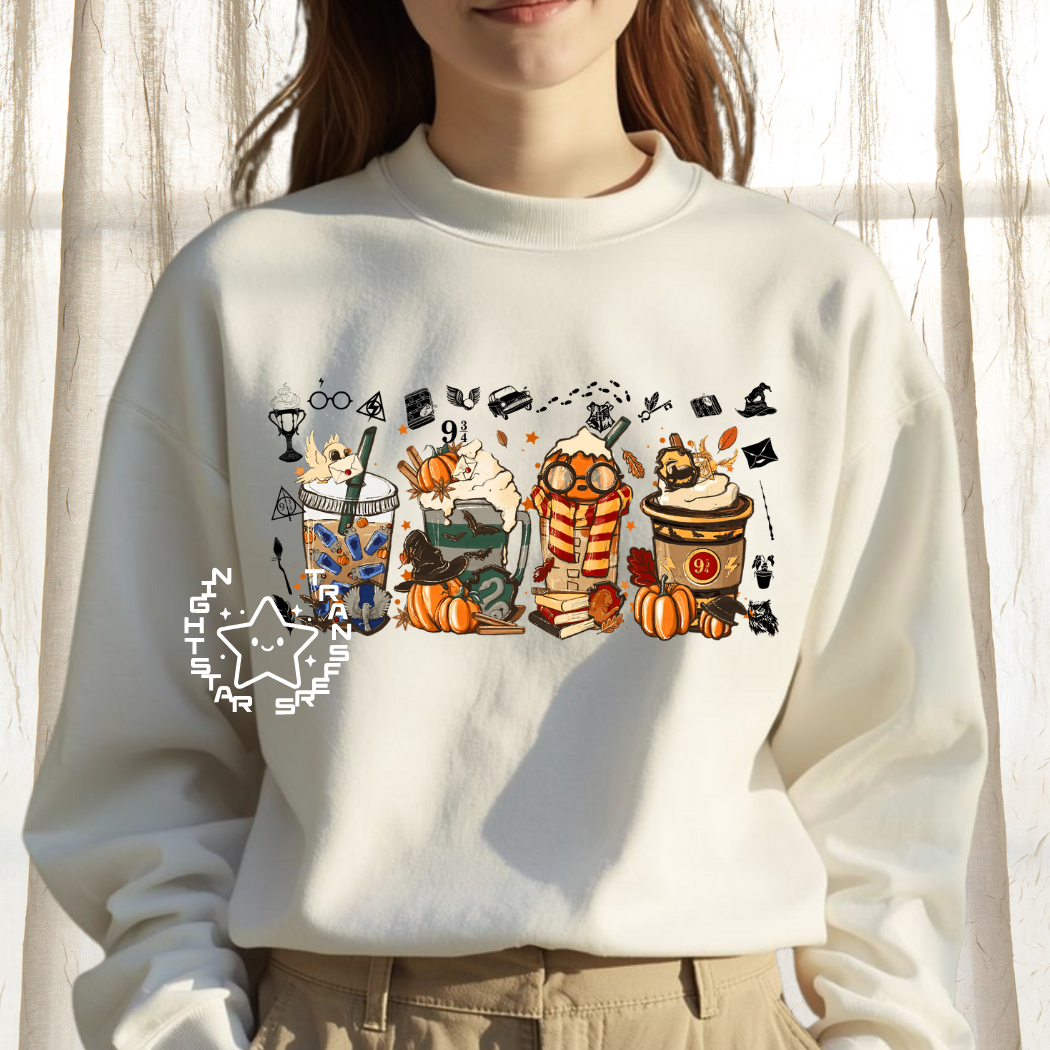 Pumpkin Spice Halloween Transfer, Ready to Press