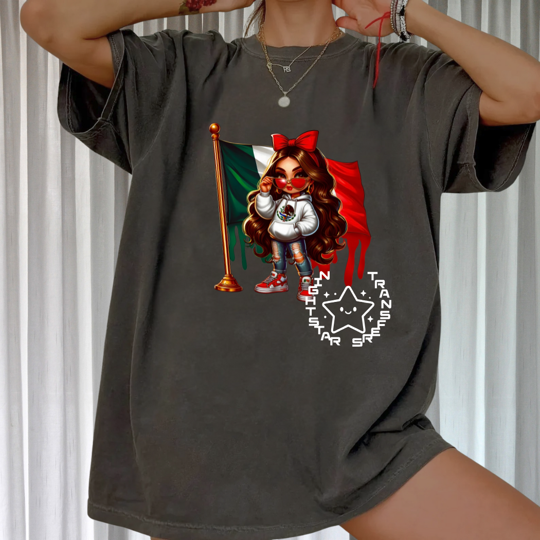 Mexican Flag Latins Hispanic Transfer, Ready to Press