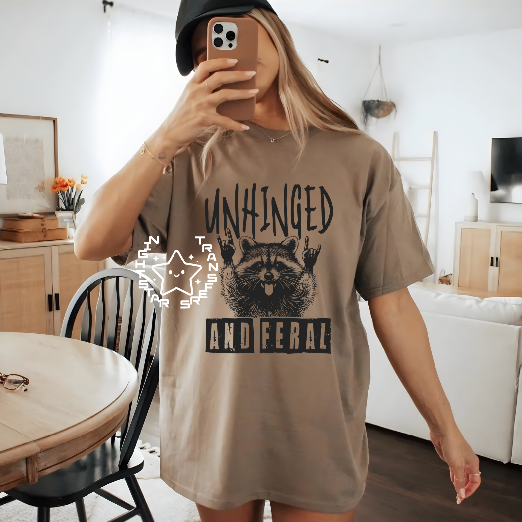 Racoon Feral Transfer, Ready to Press